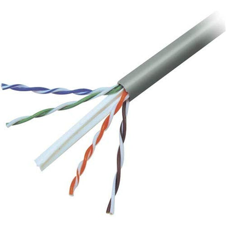 Belkin CAT6 Solid Bulk Cable, Plenum - 500 ft Category 6 Network Cable for Network Device, ATM - Bare Wire - Bare Wire - 1.2 Gbit/s - 23 AWG - White - TAA Compliant