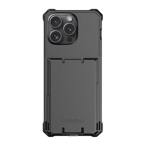 KOAMTAC KPCC - Protective Charging Case Compatible with iPhone 15 Pro Black