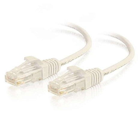 C2G 01188 Cat6 Snagless Unshielded (UTP) Slim Ethernet Network Patch Cable, White (7 Feet) 7'