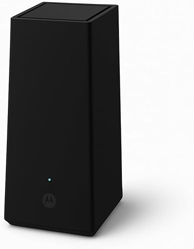 Motorola MQ20 WiFi 6E Router with Easy Mesh, Tri-Band 8.4 Gbps Speed, 3000 sq. ft Coverage, Advanced Parental Controls, Next-Gen Security & Seamless Device Management, Black, Single Pack Black Single Pack