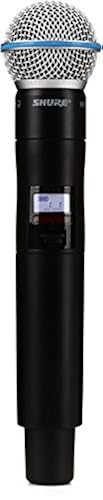 Shure QLXD2/B58 Wireless Handheld Microphone Transmitter with BETA 58A Capsule (Receiver Sold Separately) - G50 Band Handheld Transmitter w/ Mic Capsule Only G50 Band (470-534 MHz)