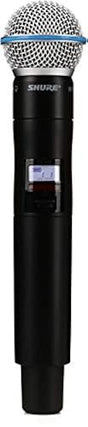 Shure QLXD2/B58 Wireless Handheld Microphone Transmitter with BETA 58A Capsule (Receiver Sold Separately) - G50 Band Handheld Transmitter w/ Mic Capsule Only G50 Band (470-534 MHz)
