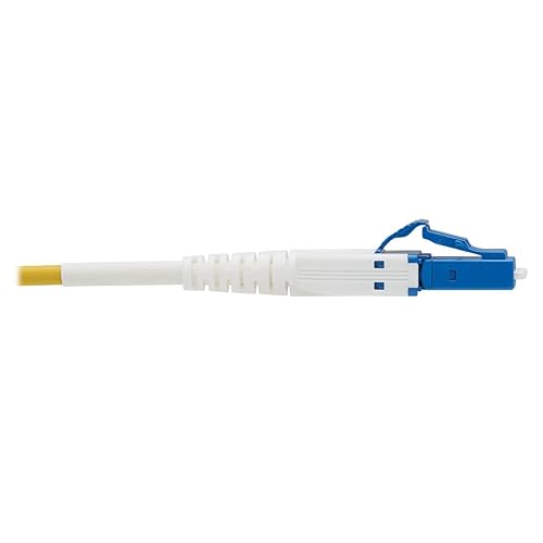 Tripp Lite Fiber Optic Cable 100 GbE, 328 feet / 100 Meter, Singlemode Fiber, LC/LC Duplex 9/125 OS2, LSZH, Armored Yellow (N370-100M-AR)