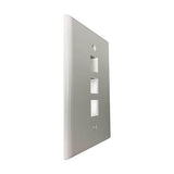 Tripp Lite Safe-IT 3-Port Single-Gang Outlet Keystone Wall Plate, Electrical & AV Applications, Ivory Matte, TAA Compliant, Manufacturer's Warranty (N042AB-003-IVM)