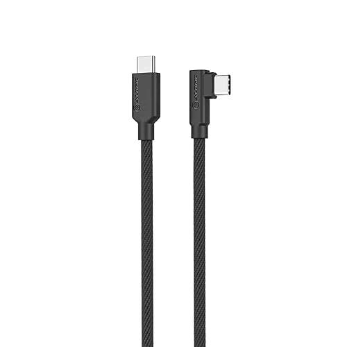 Alogic USB 2.0 Male to Male Elements Pro Right Angle USB-C to USB-C Cable, 2 Meter Length