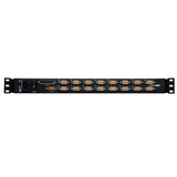 16port Console Kvm Switch W/ 19in LCD & 8 Ps2/Usb Combo Cables