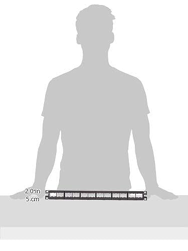 Panduit CPP24WBLY 24-Port Flat Patch Panel, Black 1 RU Black