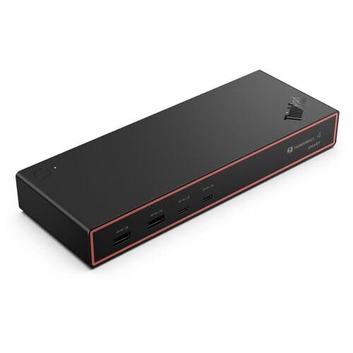 Lenovo ThinkPad Thunderbolt 4 Smart Dock Gen2 7500 - US - for Notebook, Display Screen, Monitor - Charging Capability - 135 W - Thunderbolt 4-4 Displays Supported - 8K @ 60Hz, 4K @ 144Hz - 7680 x 43