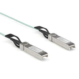 StarTech.com Dell EMC AOC-SFP-10G-5M Compatible 5m/16.4ft 10G SFP+ to SFP+ AOC Cable - 10GbE SFP+ Active Optical Fiber - 10Gbps SFP Plus/Mini GBIC/Transceiver Module Cable (AOCSFP10G5ME)