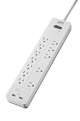 APC 12-Outlet Surge Protector Power Strip with USB Charging Ports, 2160 Joules, SurgeArrest Home/Office (PH12U2W) 12 Outlet OL + USB Charging White