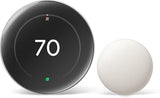 Google Nest Learning Thermostat Pro Edition with Temperature Sensor (4th Generation, 2024) Smart Energy Saving, Advanced Calibration, Adaptive Eco, Compatible with Alexa & Home (Polished Silver)