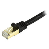 StarTech.com 8ft CAT6a Ethernet Cable - 10 Gigabit Shielded Snagless RJ45 100W PoE Patch Cord - 10GbE STP Network Cable w/Strain Relief - Black Fluke Tested/Wiring is UL Certified/TIA (C6ASPAT8BK) Black 8 ft / 2.5m