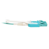 TRIPP LITE 2-Meter 10Gb 50/125 OM3 Fiber Cable Push/Pull Tabs LC/LC, Aqua (N820-02M-T)