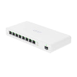 Ubiquiti UISP-S Gigabit PoE Switch for WISP MicroPoP Applications, 8 x GbE RJ45 Ports, 1 x 1G SFP Port, Fanless Thermal Cooling, Silent Operation, White