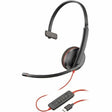 HP Poly Blackwire 3210 Headset - Mono - USB Type C - Wired - 32 Ohm - 20 Hz - 20 kHz - On-Ear, Over-The-Head - Monaural - Ear-Cup - 5.28 ft Cable - Noise Cancelling Microphone