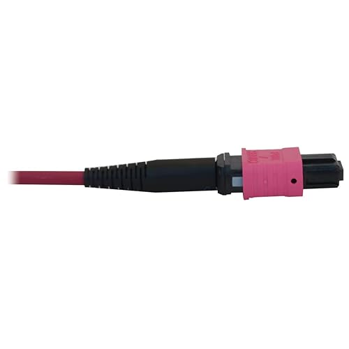 Tripp Lite Multimode Fiber Patch Cable, 50/125 OM4 MPO to MPO (F/F), 12 Fiber, Magenta, LSZH Jacket, 3 Meters / 9.8 Feet, Lifetime Limited Manufacturer's Warranty (N845B-03M-12-MG)