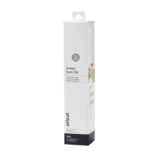 Cricut Smart Iron On (13in x 9ft, White) for Explore 3 and Maker 3 - Matless cutting for long cuts up to 12ft