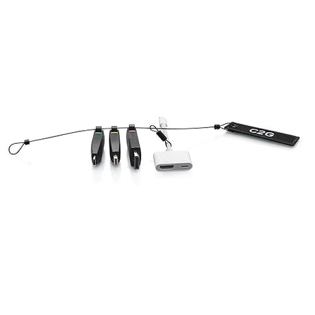 C2G C2G29886 DisplayPort MDP USB-C Lightning Adapter Ring White & Black