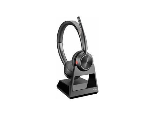 HP Poly Wireless Decttm Headset System for Desk Phones - Stereo - Wireless - DECT - 393.7 ft - Over-The-Head - Binaural - Ear-Cup - Noise Cancelling MicrophoneTAA Compliant