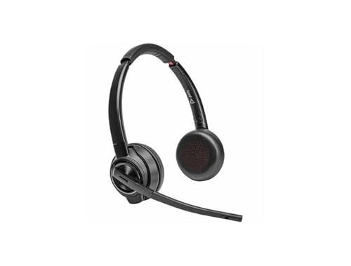 Poly Savi 8400 Office 8420 Headset - Microsoft Teams Certification - Stereo - Wireless - Bluetooth/DECT - 590.6 ft - 20 Hz - 20 kHz - On-Ear, Over-The-Head - Binaural - Supra-aural - Noise Cancelling
