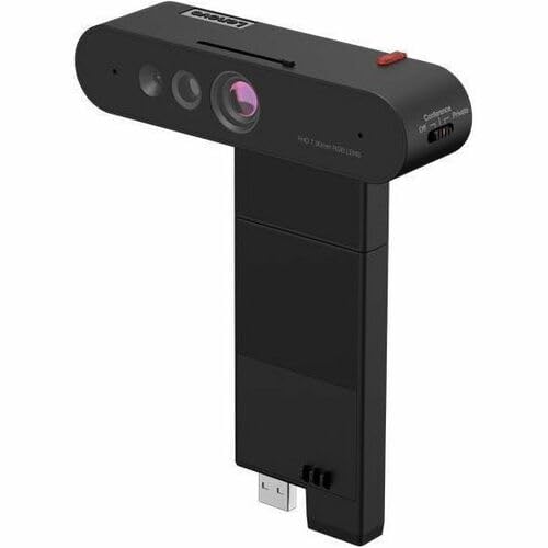 Lenovo ThinkVision MC60 Webcam - Black - USB 2.0-1920 x 1080 Video - 90° Angle - Microphone - Monitor