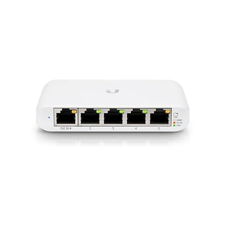 Ubiquiti UniFi 5-Port, Layer 2, Gigabit Indoor/Outdoor Switch with PoE Support, 3-Pack of USW-Flex, Weatherproof Auto-Sense PoE Managed Switch - White