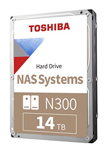 Toshiba N300 14TB 7200RPM SATA III 6Gb/s 3.5 Internal NAS Hard Drive