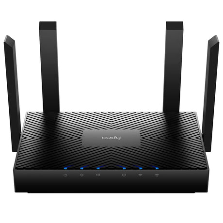Cudy WR3000 802.11ax Internet 160MHz MU-MIMO OFDMA Wire Guard Dual Band Mesh Wi-Fi 6 Router, OpenVPN - Black