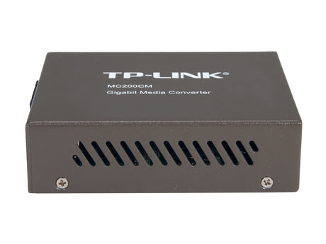 TP-Link Gigabit SFP to RJ45 Fiber Media Converter, Fiber to Ethernet Converter 10/100/1000Mbps RJ45 Port to 1000Base-SX Multi-Mode Fiber (MC200CM) Black