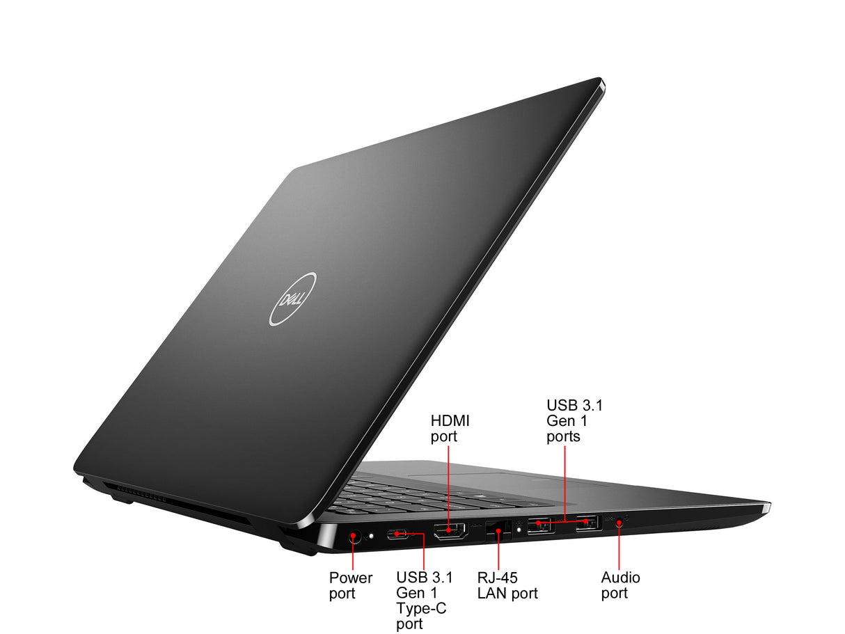 DELL Laptop Latitude 3400 Intel Core i5-8265U 8GB Memory 256 GB SSD Intel UHD Graphics 620 14.0 Windows 10 Pro 64-bit PT7PN