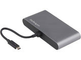 Thunderbolt 3 Mini Dock - Portable Dual Monitor w/ DP 4K 60Hz - 2X USB-A Hub (3.2/2.0), GbE - 28cm Cable - TB3 Multiport Adapter - Mac/Windows - Upgraded Version of TB3DKM2DP (TB3DKMDPL)