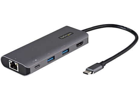 StarTech.com DKT31CHPDL USB C Multiport Adapter - 10Gbps USB Type-C Mini Dock with 4K 30Hz HDMI - 100W Power Delivery Passthrough - 3-Port USB Hub, GbE - USB 3.1/3.2 Gen 2 Laptop Dock - 10 Cable