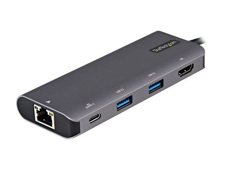 StarTech.com DKT31CHPDL USB C Multiport Adapter - 10Gbps USB Type-C Mini Dock with 4K 30Hz HDMI - 100W Power Delivery Passthrough - 3-Port USB Hub, GbE - USB 3.1/3.2 Gen 2 Laptop Dock - 10 Cable