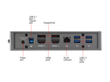 StarTech.com DK30A2DHU USB-C USB-A Dock - Hybrid Universal USB 3.0 Docking Station for USB-C or USB-A Laptop - Dual Monitor 4K 60Hz HDMI/DisplayPort - 6x USB-A, GbE - USB 3.1/3.2 Gen 1 - Windows/Mac