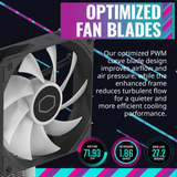 Cooler Master Hyper 620S Dual Tower CPU Air Cooler, ARGB Sync, 120mm PWM Fan, 6 Copper Direct Contact Heat Pipes, 154.9mm Tall, Brackets AMD Ryzen AM5/AM4, Intel LGA 1851/1700/1200 (RR-D6NA-17PA-R1)