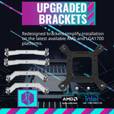 Cooler Master Hyper 620S Dual Tower CPU Air Cooler, ARGB Sync, 120mm PWM Fan, 6 Copper Direct Contact Heat Pipes, 154.9mm Tall, Brackets AMD Ryzen AM5/AM4, Intel LGA 1851/1700/1200 (RR-D6NA-17PA-R1)