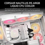 CORSAIR NAUTILUS 360 RS ARGB Liquid CPU Cooler – White – RS120 ARGB Fans – Fits Intel®  LGA 1851, AMD® AM5/AM4 – Simple Daisy-Chain Connections - Direct Motherboard  Connection