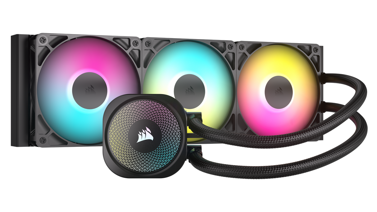 CORSAIR NAUTILUS 360 RS ARGB Liquid CPU Cooler – RS120 ARGB Fans – Fits Intel® LGA 1851,  AMD® AM5/AM4 – Simple Daisy-Chain Connections - Direct Motherboard Connection