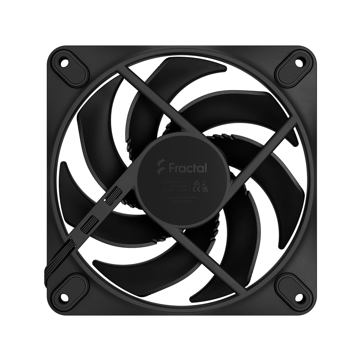 Fractal Design Momentum 12 PWM Black 120 mm FDB (Fluid Dynamic Bearing) PC Case Fan