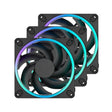 Fractal Design Momentum 14 RGB PWM Black 140 mm ARGB LED FDB (Fluid Dynamic Bearing) PC Case Fan (3-pack)