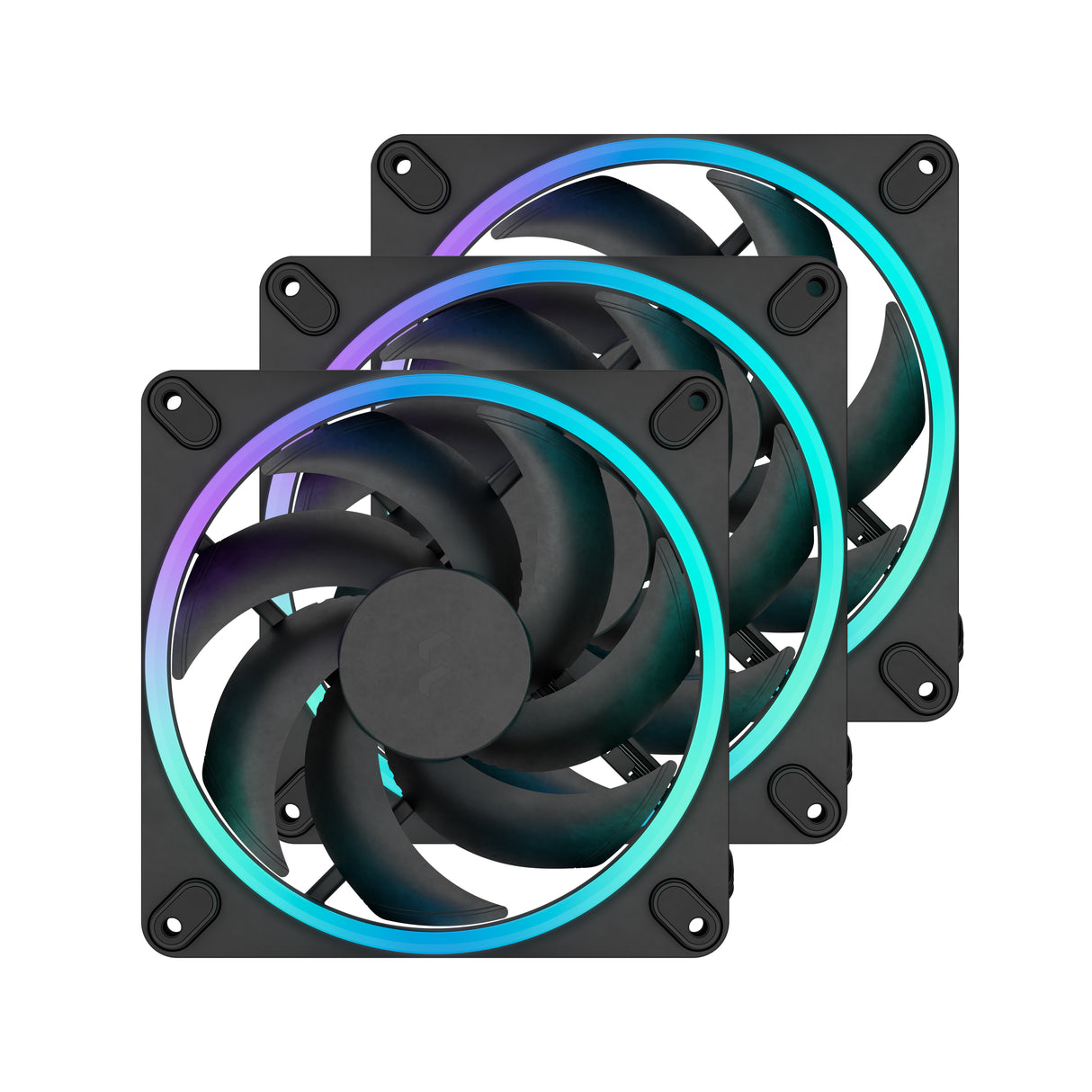 Fractal Design Momentum 14 RGB PWM Black 140 mm ARGB LED FDB (Fluid Dynamic Bearing) PC Case Fan (3-pack)