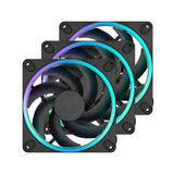 Fractal Design Momentum 14 RGB PWM Black 140 mm ARGB LED FDB (Fluid Dynamic Bearing) PC Case Fan (3-pack)