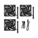 Fractal Design Momentum 14 RGB PWM Black 140 mm ARGB LED FDB (Fluid Dynamic Bearing) PC Case Fan (3-pack)