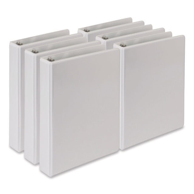Samsill Economy Round Ring View Binders, 3 Rings, 1 Capacity, 8.5 X 5.5, White