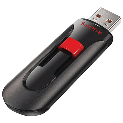 SanDisk Cruzer Glide 64 GB USB 2.0 Flash Drive - Black Red
