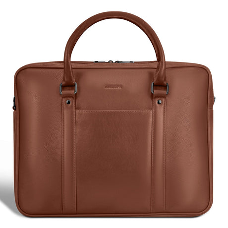 Champs Onyx / Leather Briefcase OB-412-BROWN