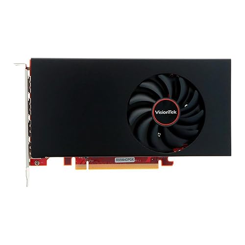 VisionTek Radeon RX 550 4GB GDDR5 4K Monitor Graphics Card, 4X DisplayPort Outputs, PCI Express 3.0, DirectX 12, Bus-Powered - 901458