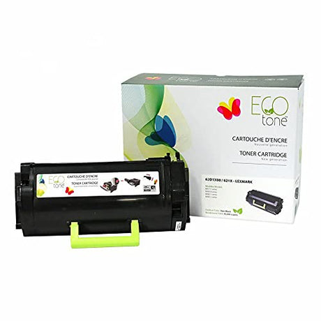 EcoTone Toner Cartridge - Remanufactured for Lexmark 62D1X00 / 621X - Black