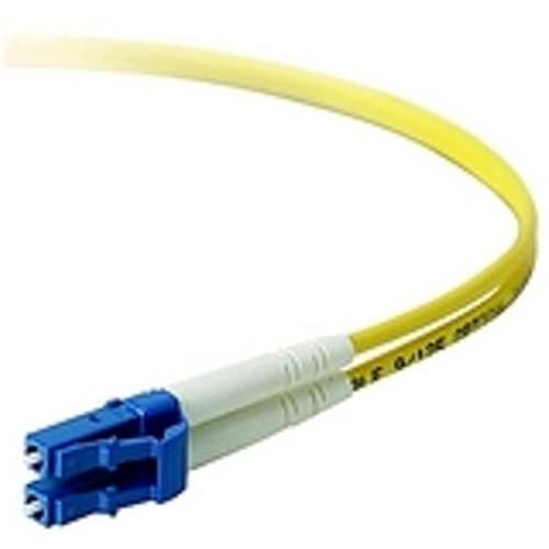 Belkin 10Gbps Fiber Optic Duplex Patch Cable, Yellow, 3.6G, RJ45, Male-to-Male, Indoor, Networking, 1 count