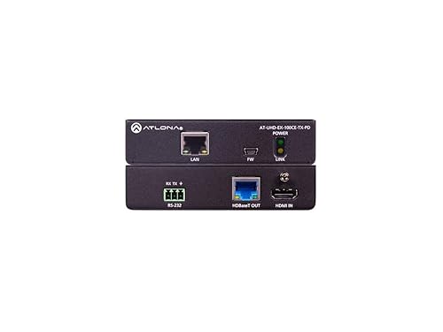 AT-UHD-EX-100CE-TX-PD Atlona HDMI Transmitter w/IR, RS-232, and Ethernet with PoE (POWERED DEVICE).